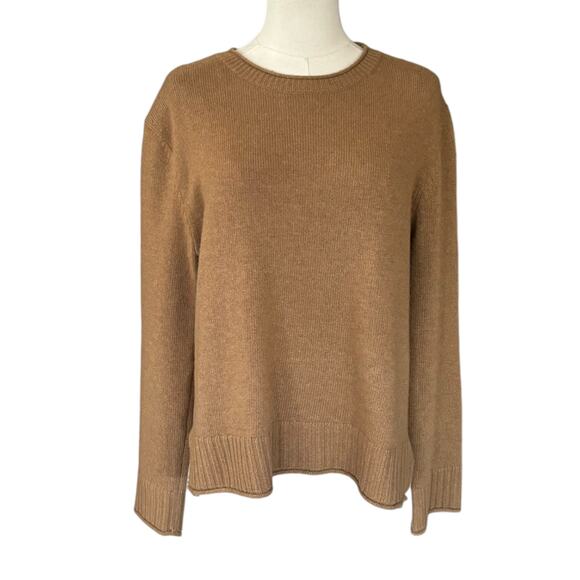 Jenni‎ Kayne Everyday Sweater Crewneck Dark Camel Size XS - Picture 4 of 7